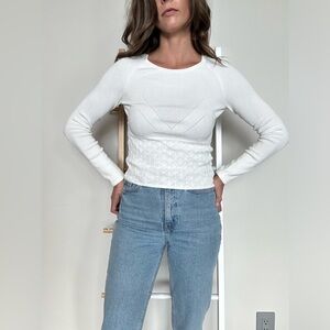 H&M Fine Knit White Sweater